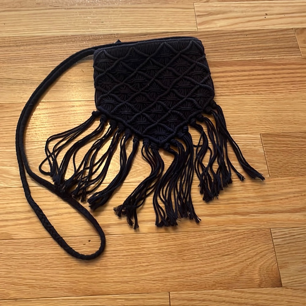 Navy Patterned Abercrombie side purse